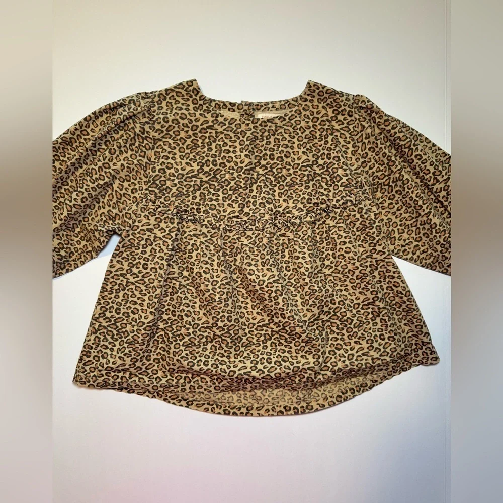 Pink Chicken Cheetah Print Girls Top Size 10Y